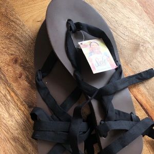 Sseko Brown Classic Ribbon Sandals